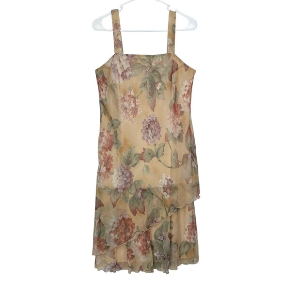 Vintage Sheer Floral 2 Piece Set Dress Cardigan Cottagecore Y2K Fairy size 10 - Picture 4 of 14